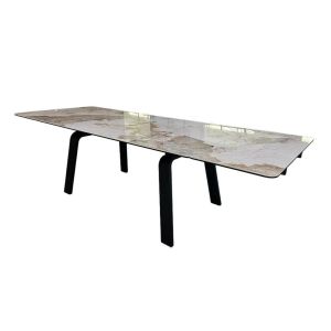 Ceramic Extendable Dining Table Tempered For Home Small Spaces