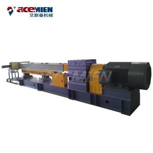 Pelletizing Plastic Granulator Machine PVC Wood Plastic Hot Cutting Double Screw