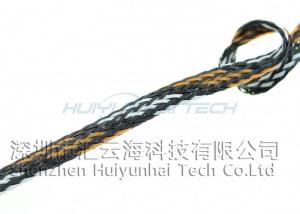 China 4mm Round High Temp Wire Sleeve , Braided Heat Resistant Sleeve For Cable on sale