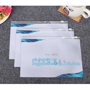 Zipper Slider Clear Pvc Bag For toothbrush bag, Stationery Ruler Set Packaging