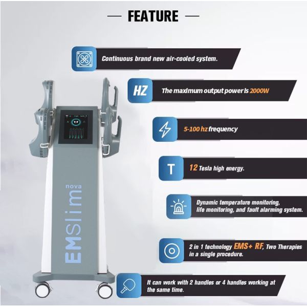 5 - 100Hz RF Body Slimming Machine 2800W Sculpture Weight Loss Machine Electrical