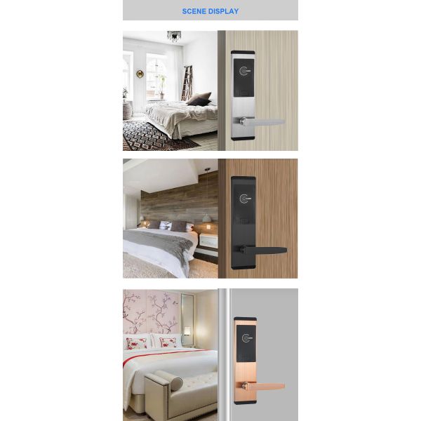 Stainless Steel Electronic Door Lock RFID Hotel Door Lock Key With Card Encoder