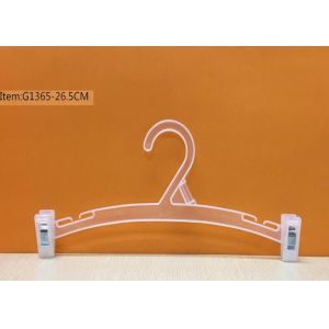 Transparency Plastic Clothes Hangers With Two Clips , Retail Clothes Hangers