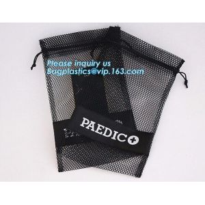 Mesh custom 210D Drawstring bag Backpack with Zipper Pocket,Mesh Drawstring