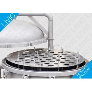 Liquid Industrial Cartridge Filter Housing Horizontal / Vertical Wtih Flange