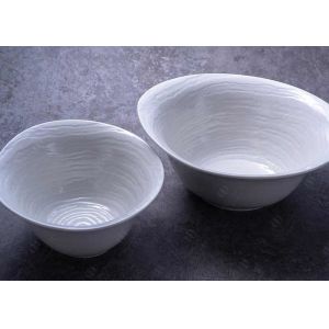 Porcelain Irregular Starter Deep White Soup Bowls 10'' 12''