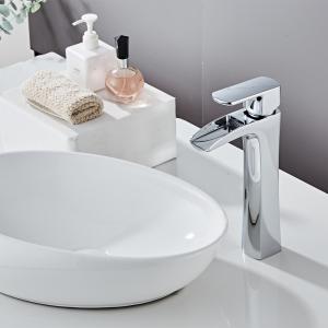Cheap ODM Waterfall Basin Taps SUS304 Single Hole Bathroom Faucet for sale