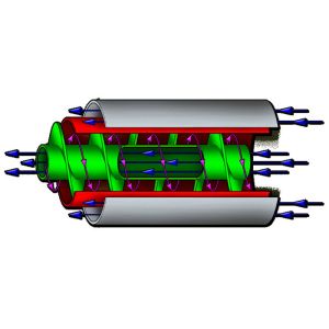 High Speed Heating Screw Conveyor Customizable Electrically Heated Screw