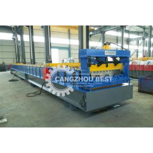 Metal Corrugated Floor Deck Roll Forming Machine For Rolling Steel Structural