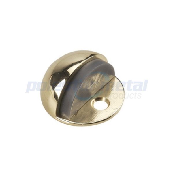 Quality Polished Brass Decorative Door Hardware Low Profile Commercial Door Stop 1" wholesale