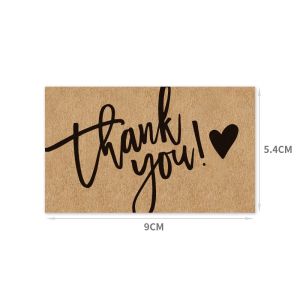 Custom Logo Kraft Paper Appreciate Card Postcard Printing with UV and Offest