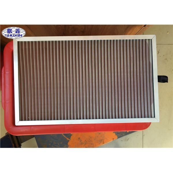 Air Purification Dust Filter Mesh Weave / Perforated With Aluminum Edge