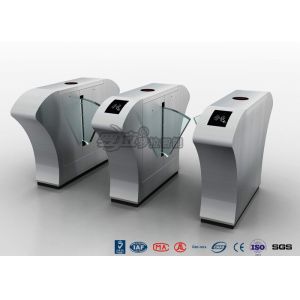 Organic Glass Flap Pedestrian Turnstile Gate , Turnstile Access Control System