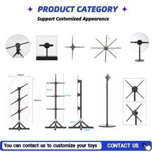 LED Hologram Fan with 768 LED Lamp Beads 3740nit Brightness and 176° Viewing