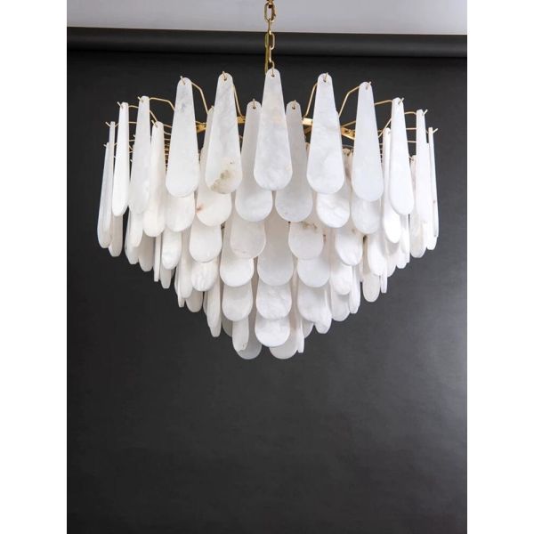 Modern Minimalist Alabaster Chandelier Living Room Chandeliers Light Luxury Villa Dining Room Bedroom Decorative Lamp