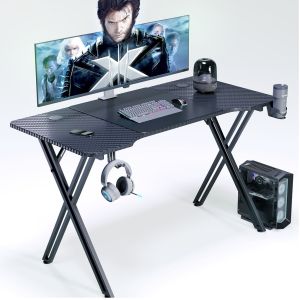 Ergonomically Designed Gaming Desk With 1.2cm Particle Board And Carbon Fiber