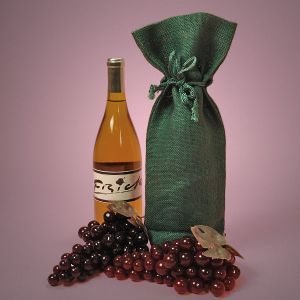 Simple Jute Resuable Wine Bag Wine Gift Bags with Drawstring Closure