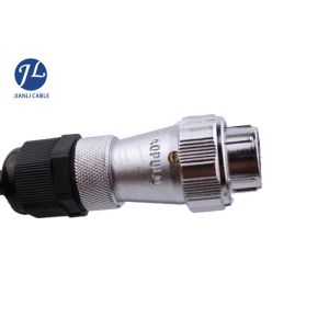 Coiled 7 Pin Trailer Vision Systems Cable With Plastic Plug For 3 Camera Video