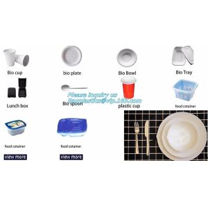 SUGARCANE CUPS PLATE BOWL CONTAINERS, ECO FRIENDLY BIOGERADABLE CULTERY, PLA