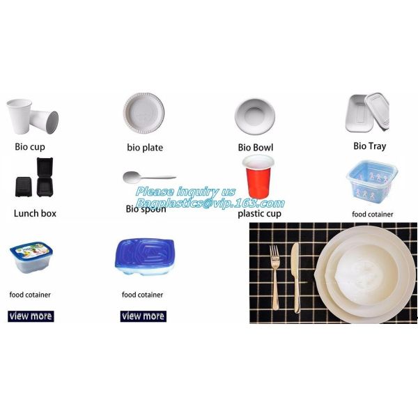 mushroom tray vegetable tray, corn starh plastic disposable lunch box, eco