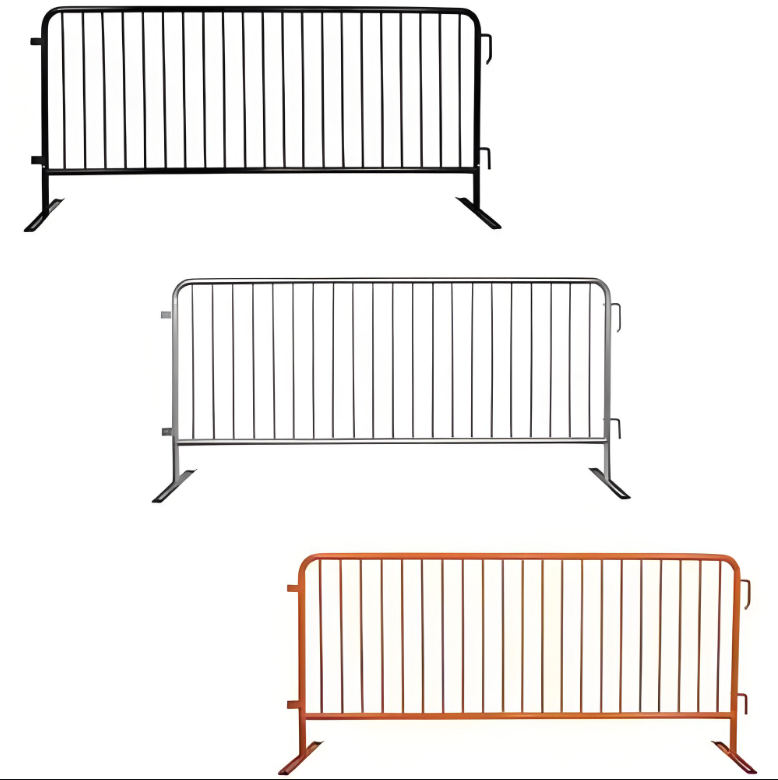 Heavy Duty 4FT Portable Steel Crowd Control Barrier with 5000N Vertical Load and 1.5mm Pipe Thickness