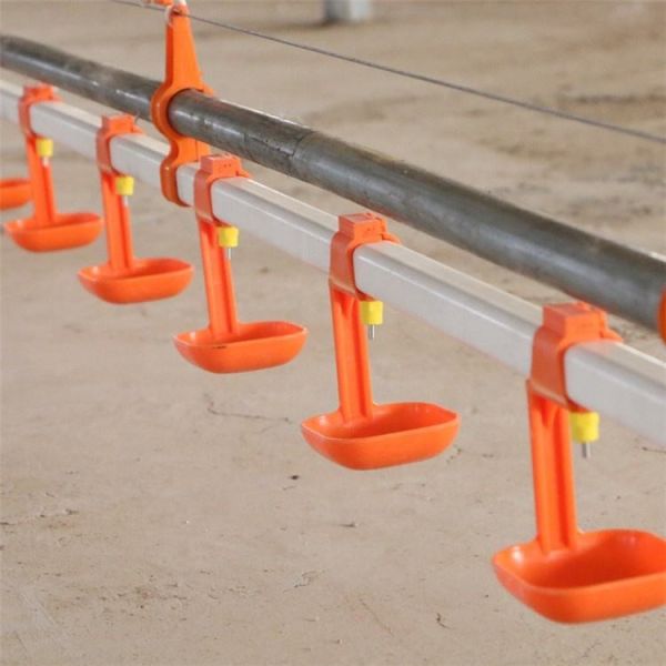 Quality Orange Lubing Poultry Drinkers Poultry Drinking Line For Chicken House wholesale