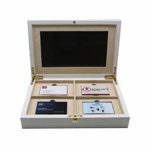 OEM Video Brochure Box With LCD Screen Video Presentation Box For Gift