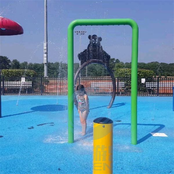 Galvanized Steel Water Splash Pad Splash Zone N Shape Waterfall Water Spray Curtain