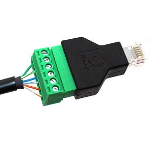 RJ12 6P6C Connectors Modular Plugs to 6 Pin Screw Terminal Blocks Adapter