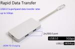 3.1 Type-C Multi Port USB-C Adapter Hub USB Type C Adapter Converter