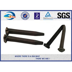 Q235 4.6 / 4.8 Grade Railroad Track Spikes With Plain Finished