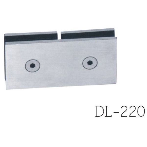 Quality Glass clamps DL220,  Material Zinc alloy type,  Satin or Mirror, double type wholesale