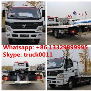China BEST PRICE FOTON AUMARK road recovery truck tow truck for sale, factory direct sale FOTON 4*2 LHD Flatbed towing truck on sale