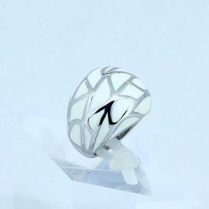 stainless steel ring with different color enamel LRX14