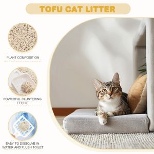 Easy Scoop Tofu Sand Litter 6L Non Smelling Cat Litter Antibacterial