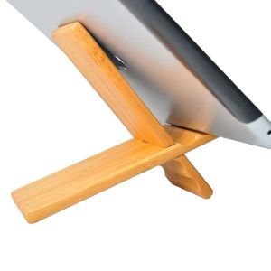 Custom Sustainable Bamboo Folding Laptop Stand Tablet Stand holder