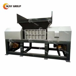Solid Hard Metal Waste Management Machine Double Shaft Shredder with 2300KG
