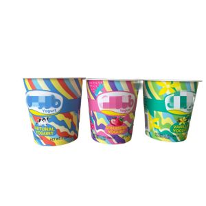 Plastic Yogurt Cup with Customizable Logo and Capacity 125ml