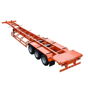 40FT ISO Straight Skeleton Truck Trailers with 3 Axles for Heavy Duty Container