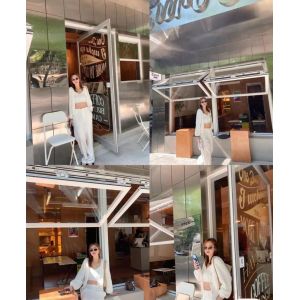 Home Integrated Folding Window System Compatible with Voice Control Systems for