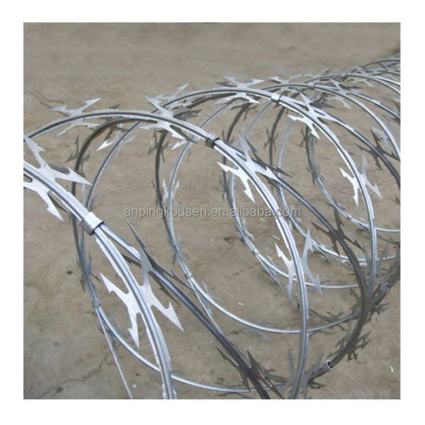 1.5-3cm Barb Length Concertina Razor Wire Fence with Galvanized Steel Wire