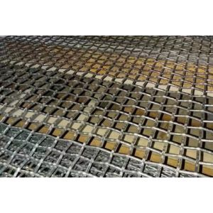 China 5cm Hole Size Iron Black Woven Wire Mesh Hot Dipped Galvanized on sale