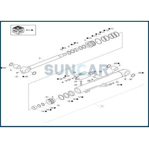XKCD-03431 XKCD03431 Boom Cylinder Seals Repair Kit fits CNH CX26C