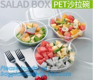 Cheap Cheap Custom Food Grade Clear PET Salad Bowl Disposable Food Plastic Bowl,460ml Disposable PET Noodle Soup Salad Bowl for sale