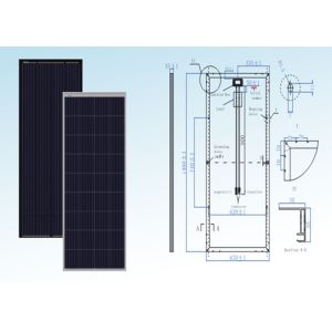 MC4 Compatible White Backsheet 3.2mm Tempered Glass Solar PV Panel IP65