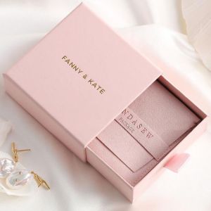 Custom Printed Luxury Pink Personalized Bracelet Jewlery Packaging Box With