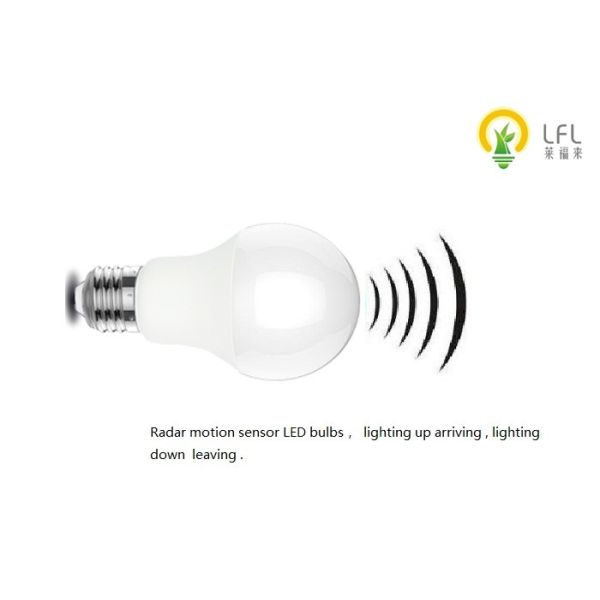 Quality 7W 800lm A70 Smart Led Light Bulbs Radar Motion Sensor With Super Brightness wholesale