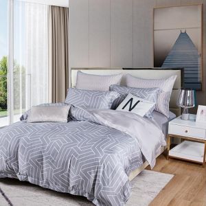 100% Tencel Luxury Silky Soft Bedding Set 300TC Printed Fabric Quilt Cover