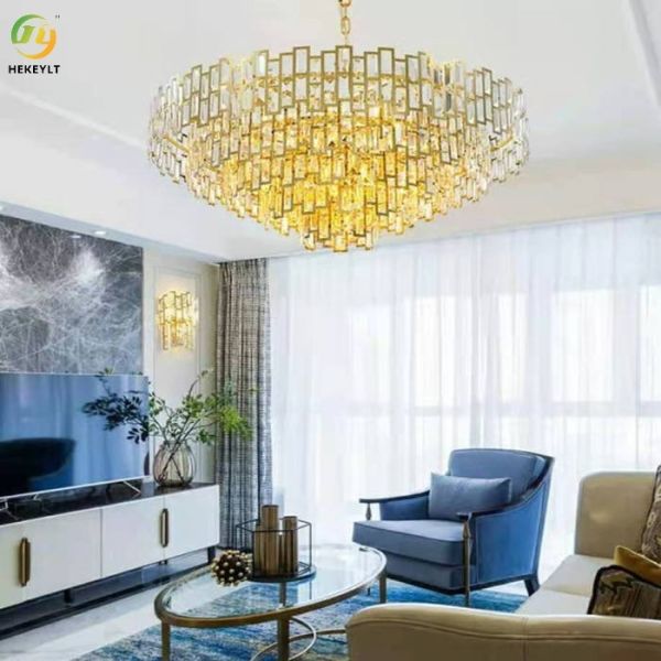 D60*H48cm E14 Candle Chandelier Crystal Customized Elegant Gold