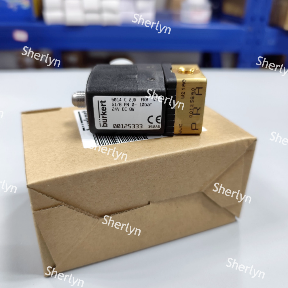 Burkert 00125333 Two Position Three-way Solenoid Valve 6014 Series C Normally